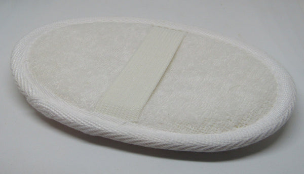 Loofah and Terry Scrub Pad with Strap